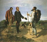 Gustave Courbet The Meeting or Bonjour,Monsieur Courbet oil painting on canvas